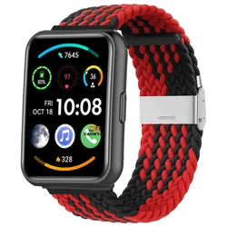 Braided Nylon Loop Strap - Woven Elastic Wristband Replacement Bracelet for Huawei Fit (Z RB)