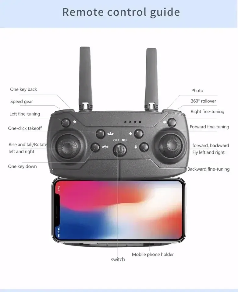 2025 NEW E88 Pro WiFi FPV Drone Wide Angle HD 4K 1080P Camera Height Hold RC Foldable Quadcopter Helicopter Toys Gift New