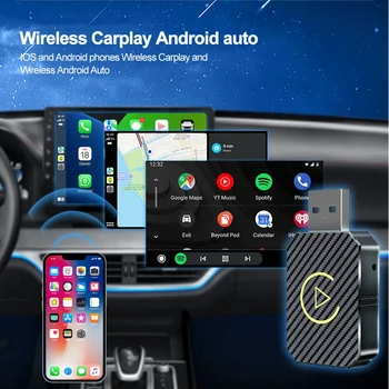 Dongle wireless CarPlay e Android Auto Smart AI 2 in 1 WIFI 5G Connessione rapida Adattatore wireless Plug & Play Carplay Auto Connect