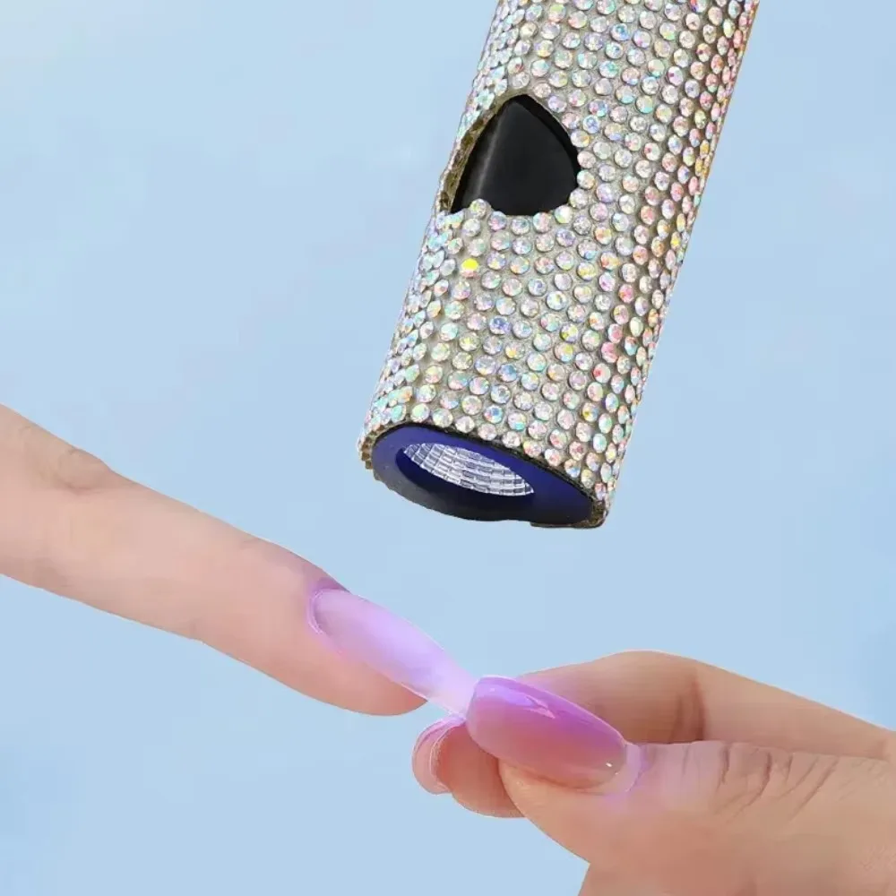 럭셔리 USB 네일 드라이어 기계 빠른 건조 광택 UV LED 네일 램프 휴대용 30/60초 타이머 소형 네일 큐어 라이트 연장 네일