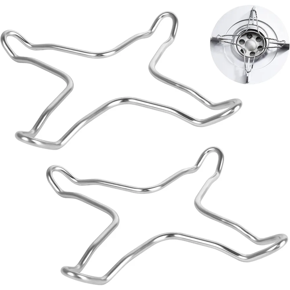 Cooker Support Rack 2/4pcs Stainless Steel Holder Camping Iron Stove Ring Heat Diffuser Small Pot Stand for Kitchen Cooking