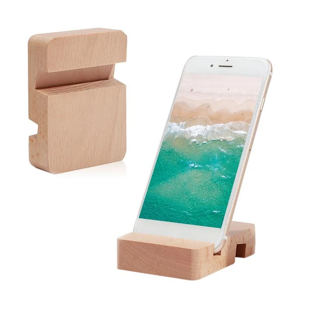 Cell Phone Smartphone Desk Wood Phone Bracket Phone Holder Standing Stands