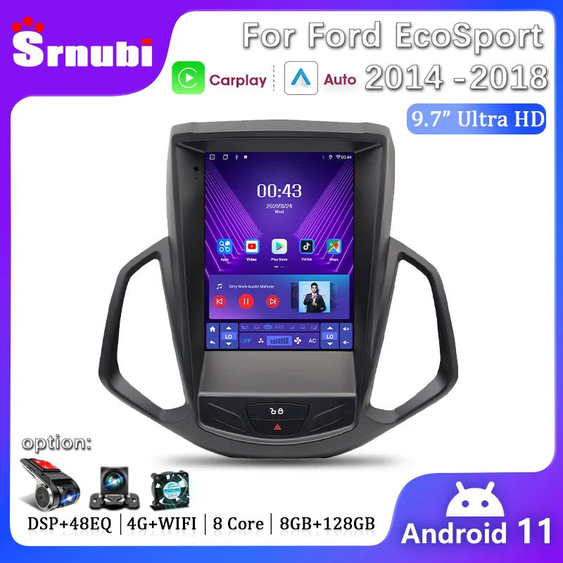 

Srnubi 2Din Android Car Radio For Ford EcoSport Eco Sport 2014 - 2018 Navigation Carplay Auto Multimedia Player Stereo Head unit