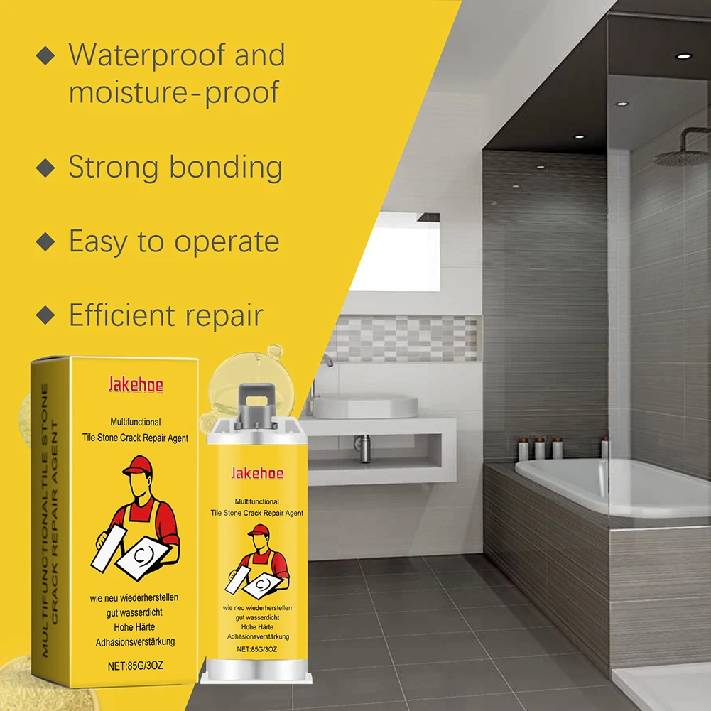 Multifunctional Tile Stone Cracks Repair Kit Waterproof Powerful Tile Crevice Filling Adhesive Paste Grout Repair Agent for Home