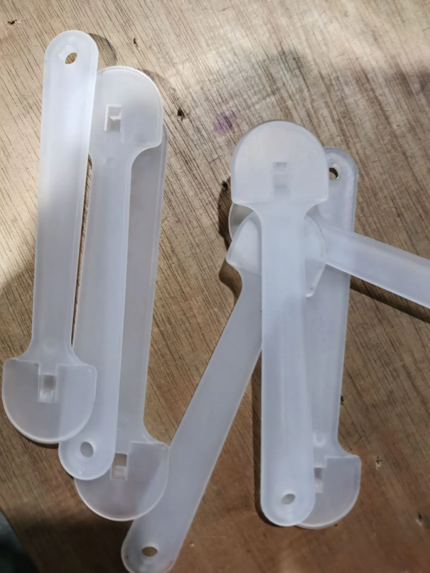 300pcs Thick DIY Clear Plastic Hand Fan Handle wholesale Promotional ...