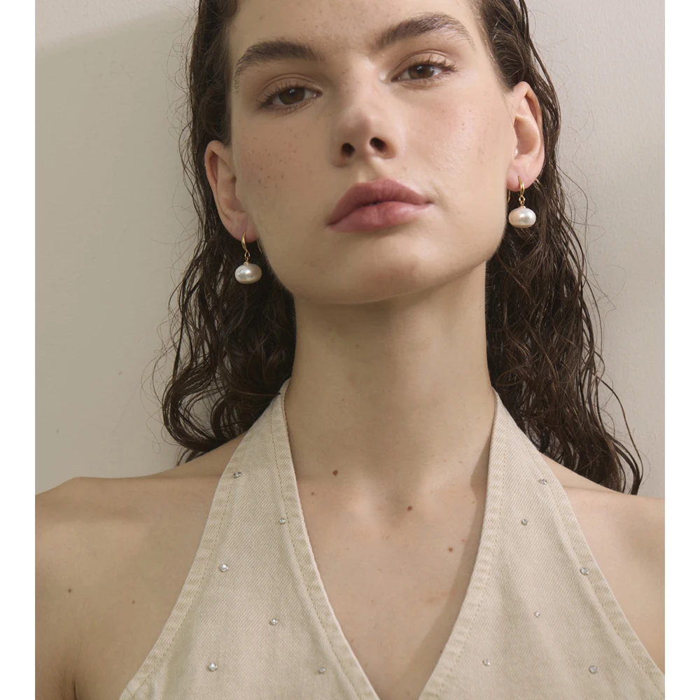 Yhpup Pearls Dangle Earrings Women Allergy