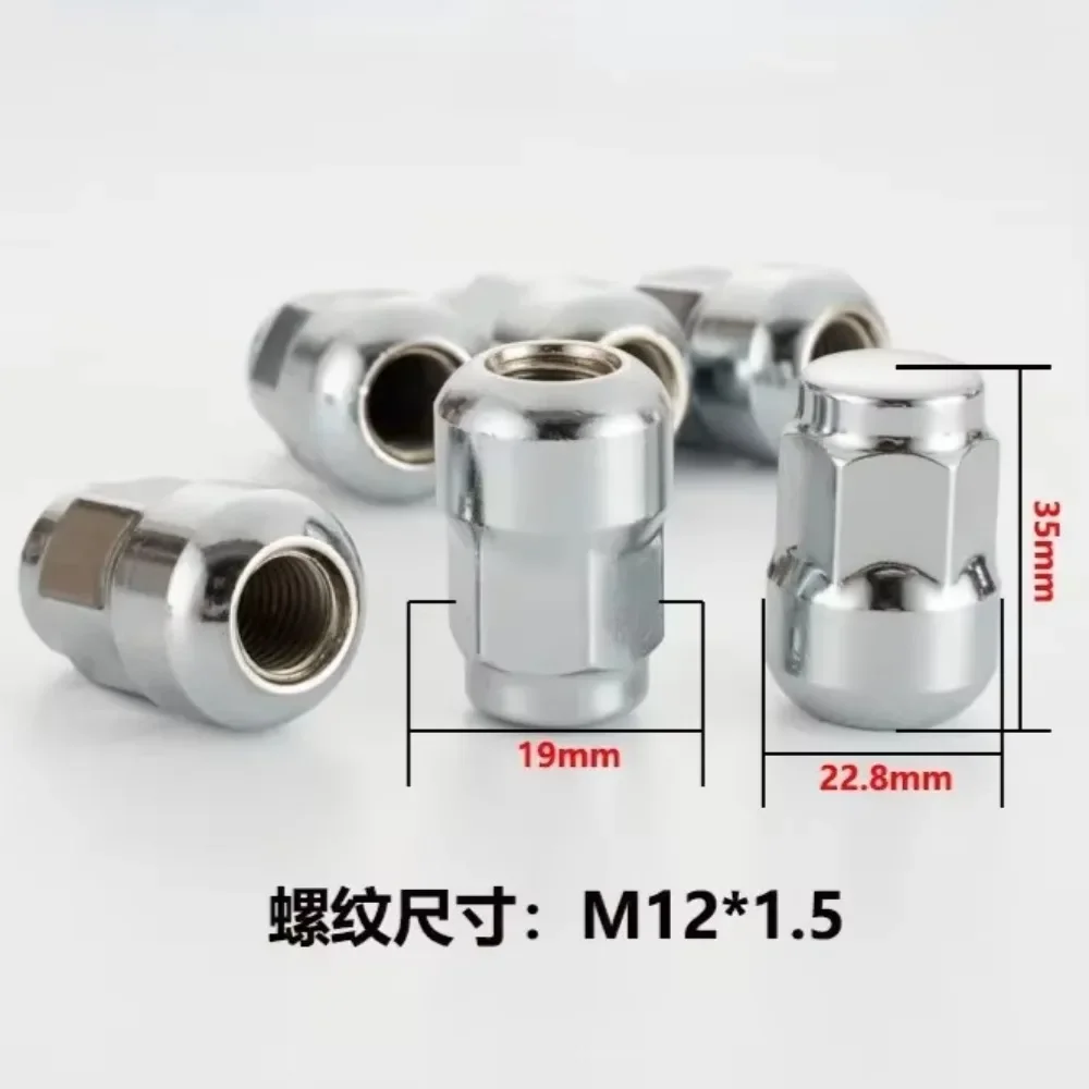 1pc Wheel Lug Nut Screw Suit for Honda Accord City Civic CR-V Fit Odyssey Spirox M12x1.5 Hex 19mm Thickness 28/30/35mm