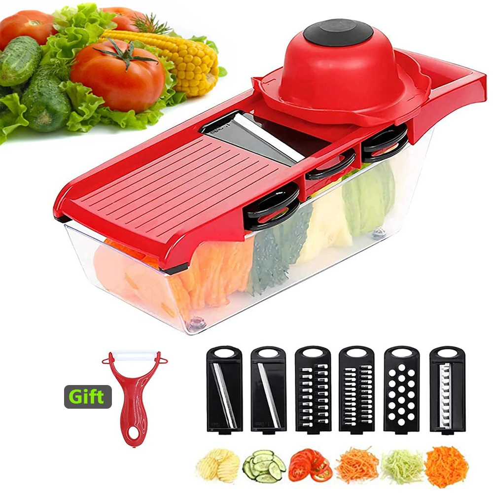 Vegetable Cutter Grater Slicers Peeler Carrot Fruit 6 1 Gadgets Cutting