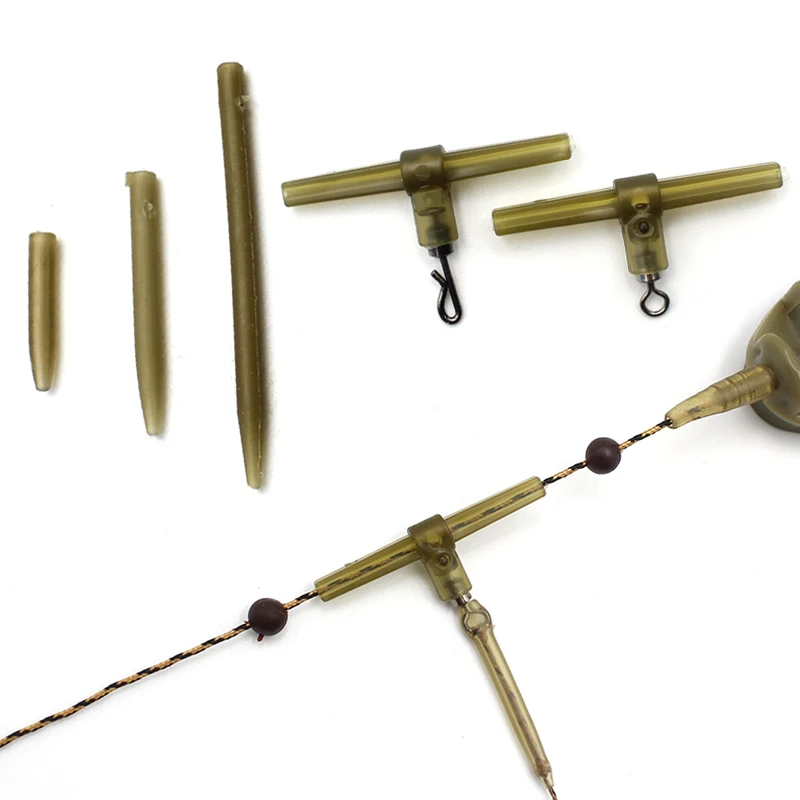 

30pcs Carp Fishing Accessories Anti Tangle Sleeves Quick Change Swivel Hair Chod Helicopter Ronnie Rig Carp Rig Tool Tackle