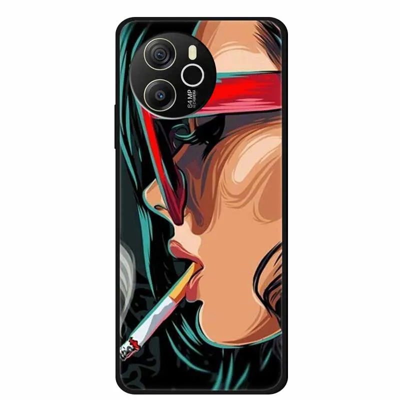 Cartoon Black Silicone Soft TPU Phone Cover - Protective Case