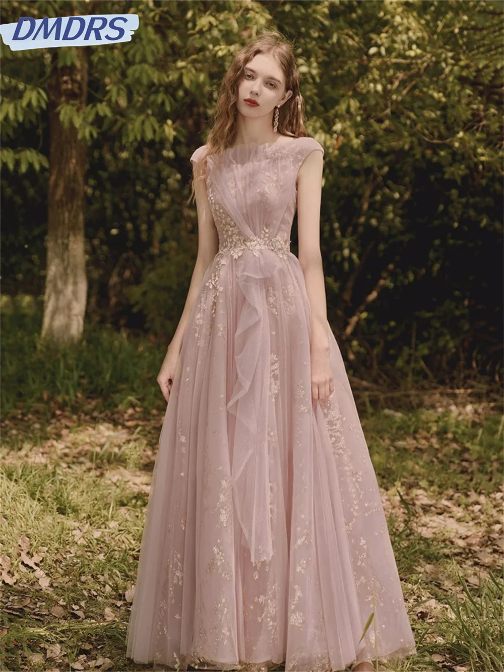 Simple Tulle Dress 2026 Elegant Sleeveless A-Line Evening Dresses Charming Sleeveless Floor-length Gowns Vestidos De Novia