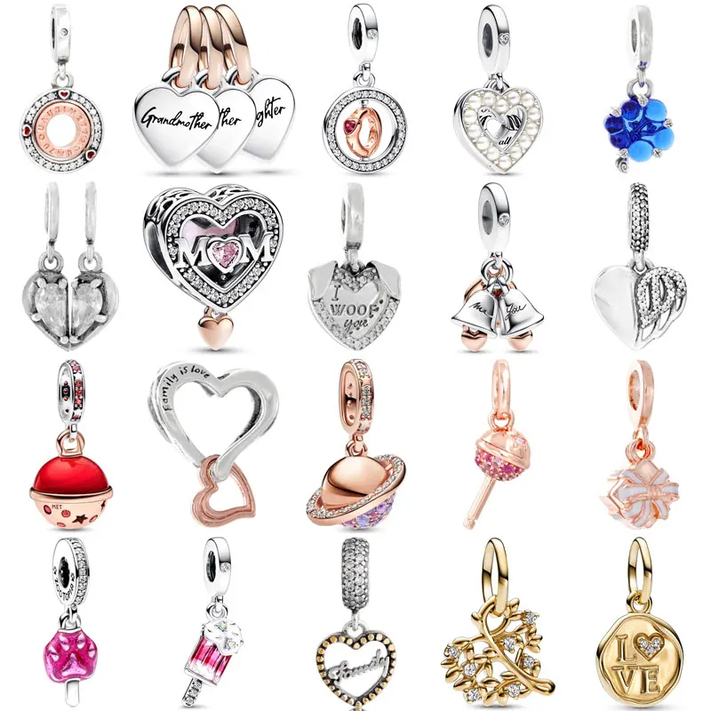 

Mother & Daughter Spinning Love Message Family Tree Galaxy Pendant Bead 925 Sterling Silver Charm Fit Fashion Bracelet Jewelry