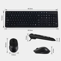 HUO JI CQ108  silence Wireless keyboard and mouse set with USB receiver 108key PC white black - Image 6