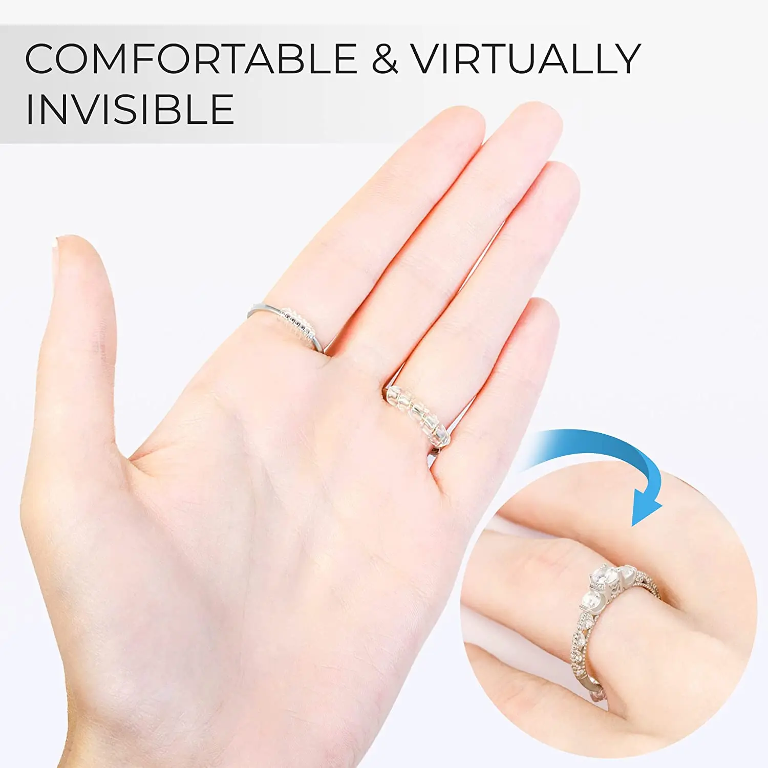 4pcs/Set Spiral Invisible Ring Size Reducer Tools Spring Based Rings Adjust  Transparent Tightener Resizing Tool Jewelry Guard - AliExpress