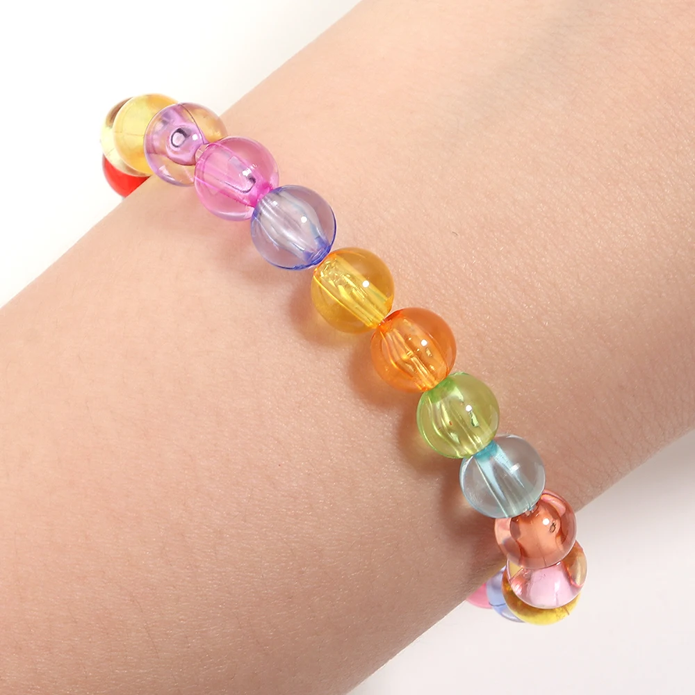 Perles Acryliques Transparentes 16 Mm – Lot De 30 à 100 – Pour Bijoux DIY, Bracelets, Colliers – Couleurs Assorties
