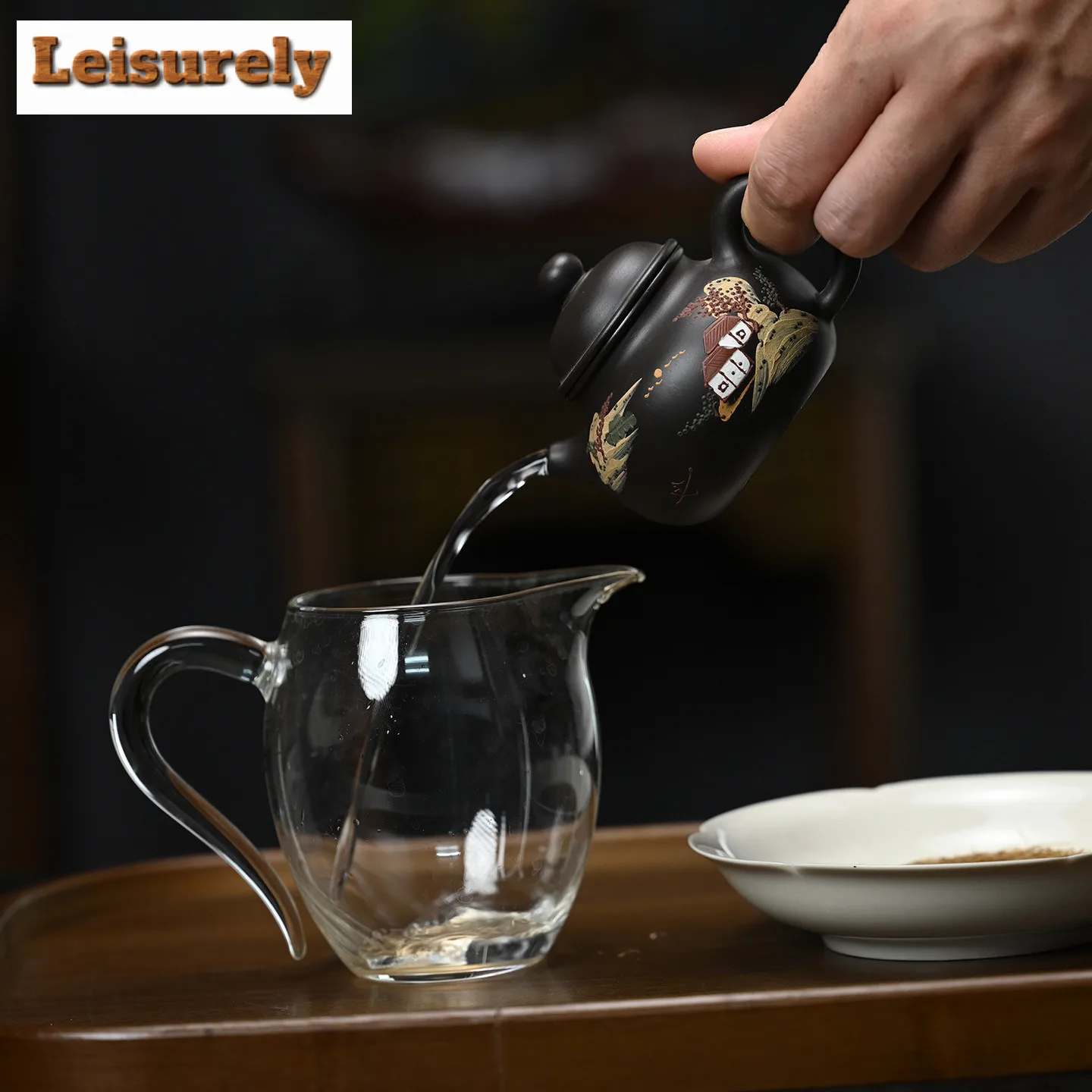 130ml Yixing Purple Clay Teapots Artists Handmade Rong Tian Pot Raw Ore Black  Mud Tea Maker Kettle With Strainer Zisha Tea Set