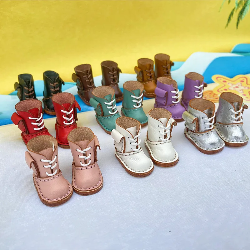 

Mini Leather Shoes 1/6 1/8 Blythe Ob22 Ob24 Doll Shoes Toy Accessories 3.0 * 1.8cm