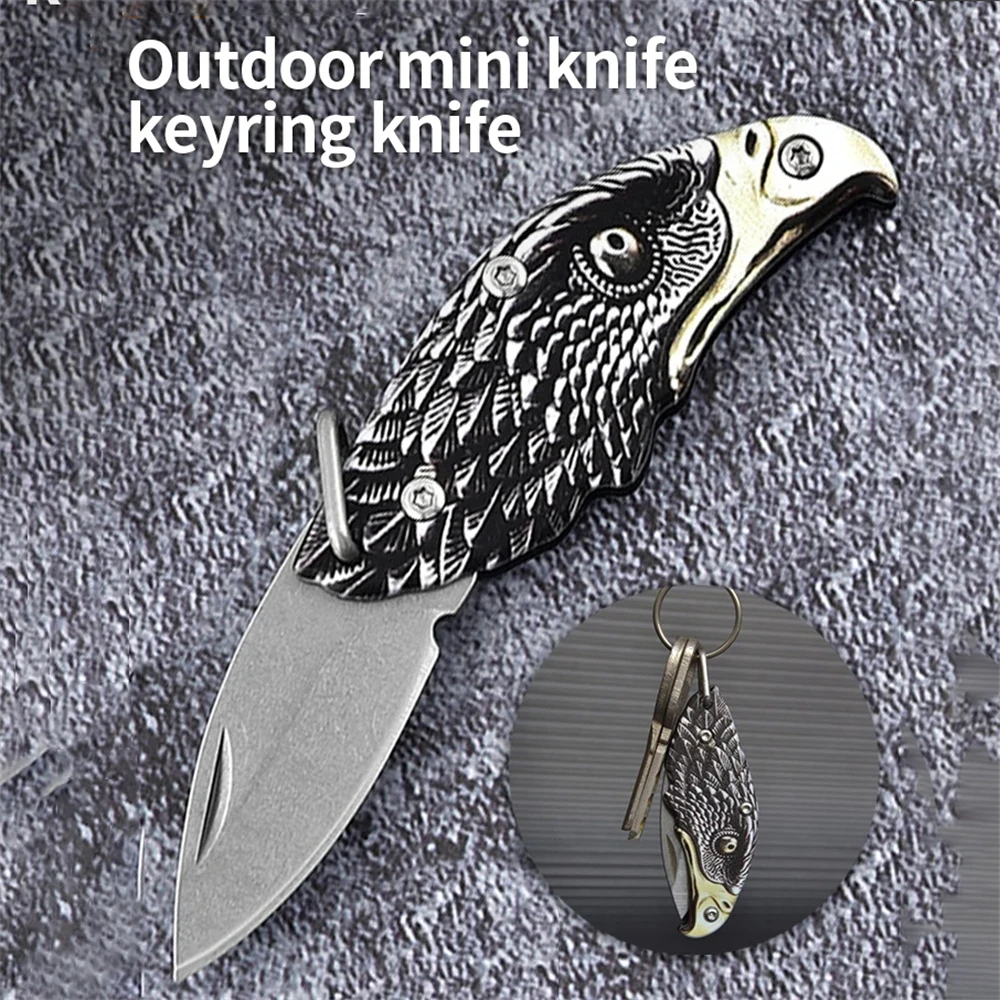 Folding Stainless Steel Knife - Portable Utility Paring Knife for Fruits and Vegetables