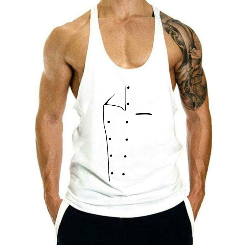 

WEELSGAO крутой дизайн шеф-повара майка мужская летняя Стильная хлопковая майка без рукавов шеф-повара мужская майка мужские топы