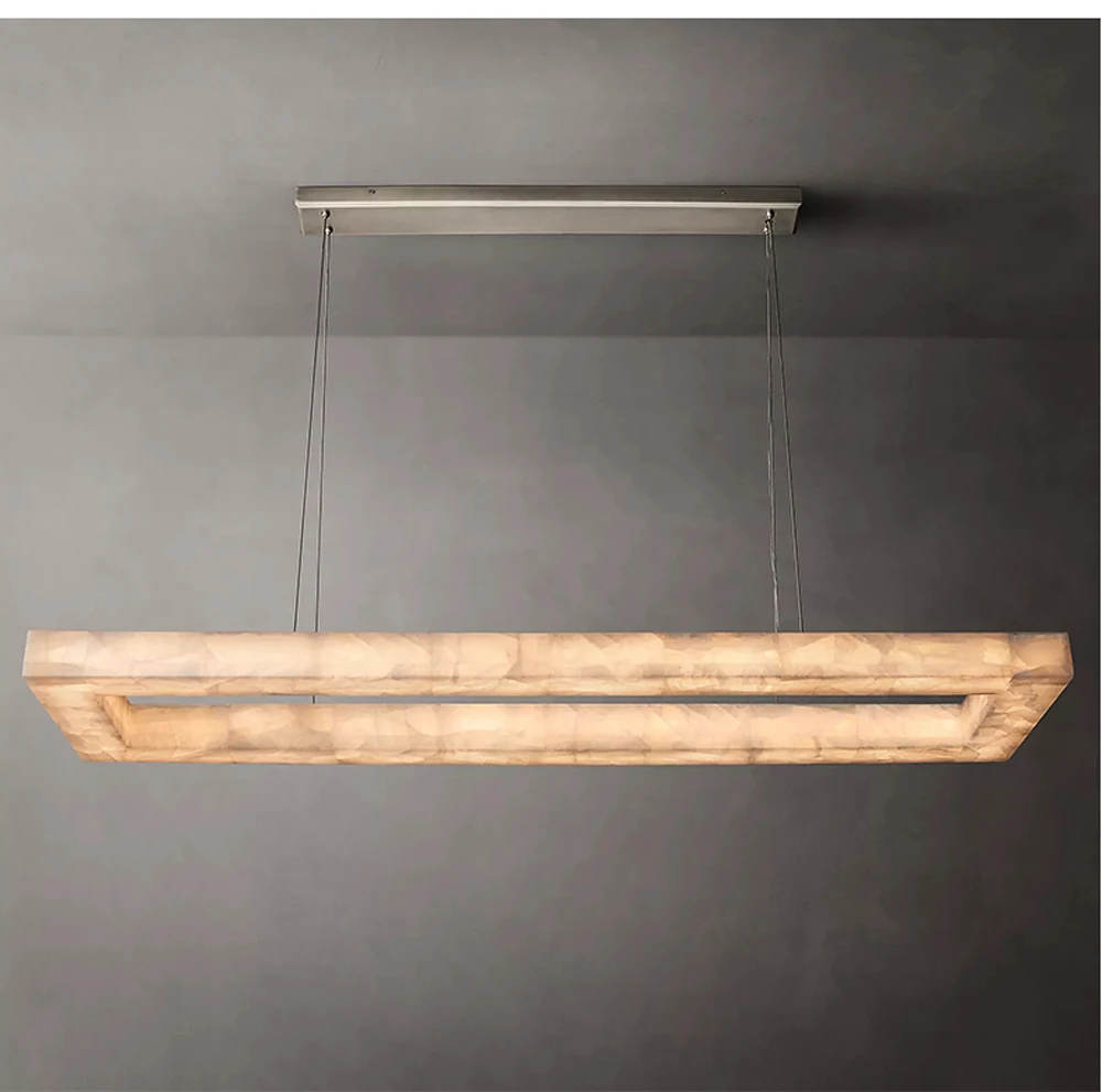 Pendant Light - Rectangular Retro American Black LED Chandelier