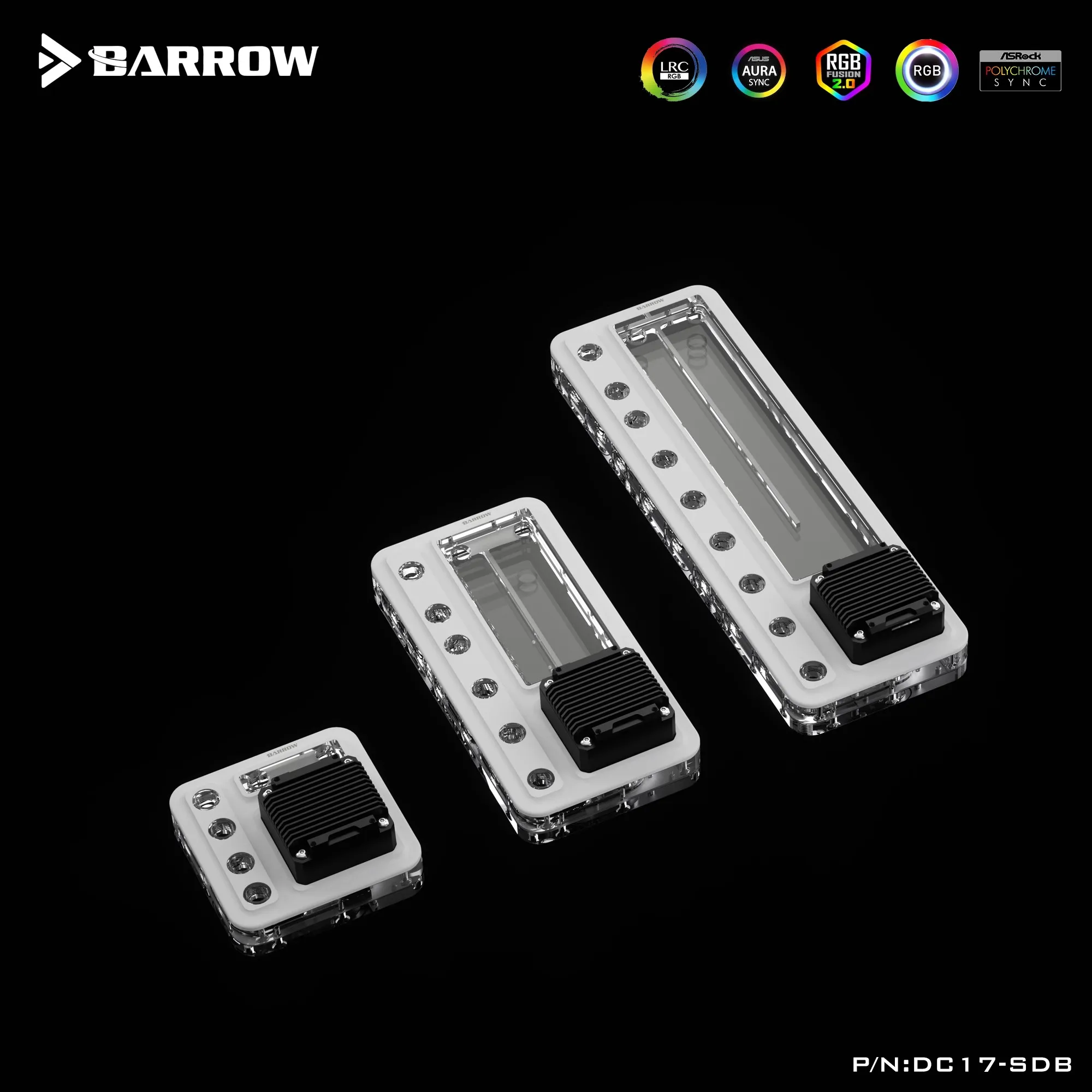 BARROW Acrylic Distro Plate / Board for PC Cooler System Case / Fit Hard Hose Tube Combo DDC Pump DC17-SDB 120/240/360