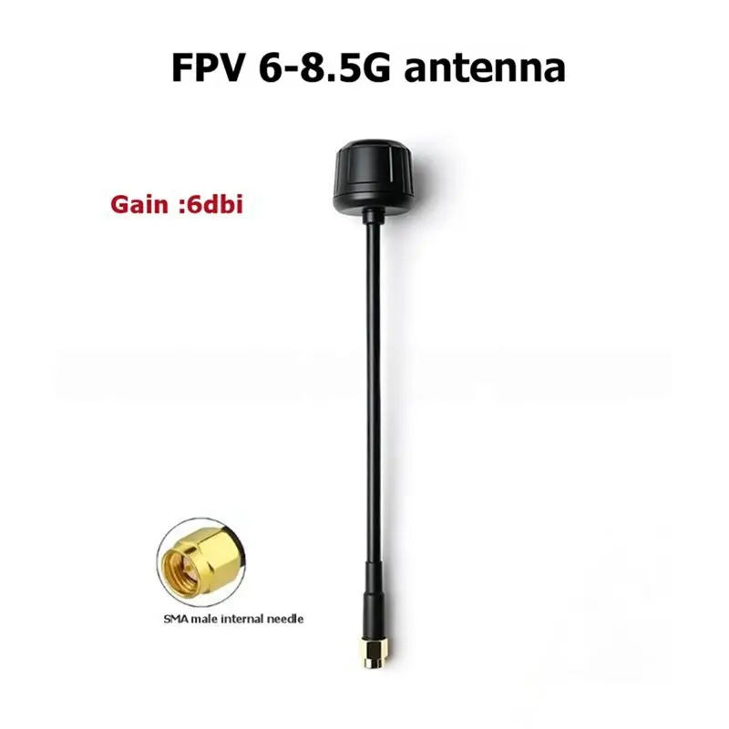 고이득 6Dbi 6G-8.5G 7.2G VTX 안테나 전방향 RHCP SMA FPV 송신기 RC 드론용