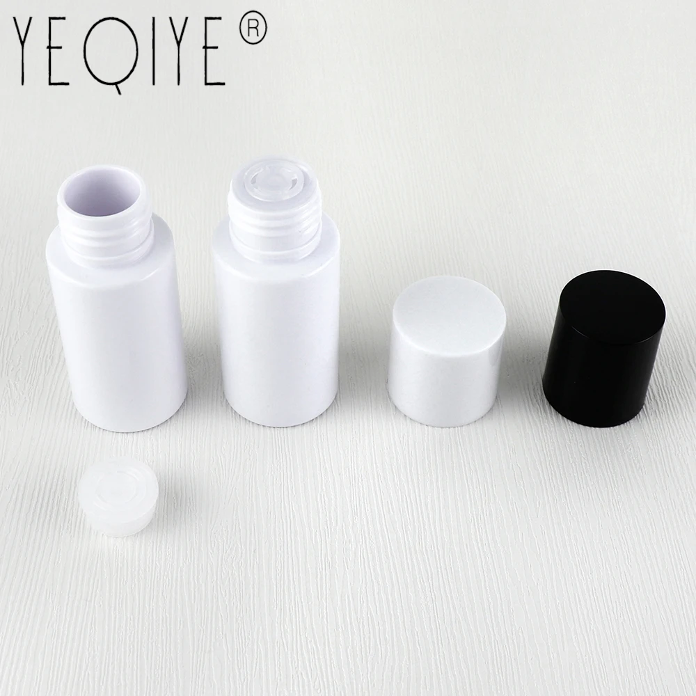 흰색 원형 PET 블로우 병, 에센셜 오일 토너, 꽃 물, 빈 메이크업 용기, 무료 배송, 30ml, 5 개