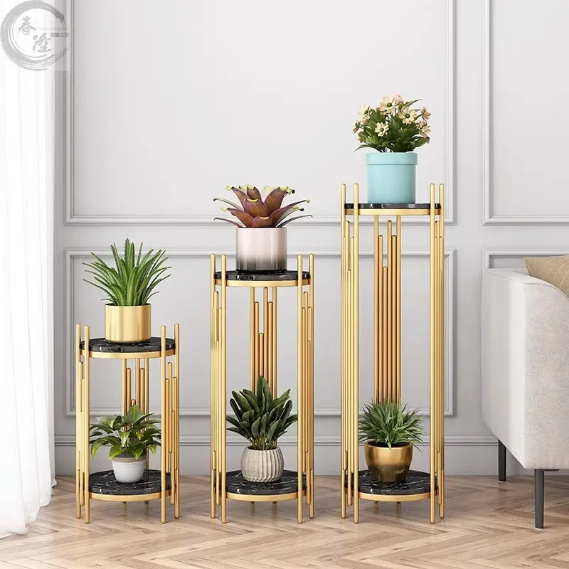 Flower Pot Plant Support Holder Display Stand for Potted Iron Shelf Balcony Flowerbed Standing for Pots Organizer Storage Rack