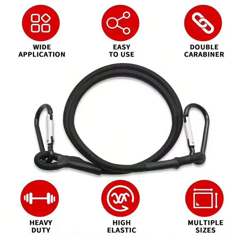 5 Types of Stretch Elastic Ropes Kayak Tying Ropes Roof Luggage Fixing Ropes Camping and Hiking Accessories