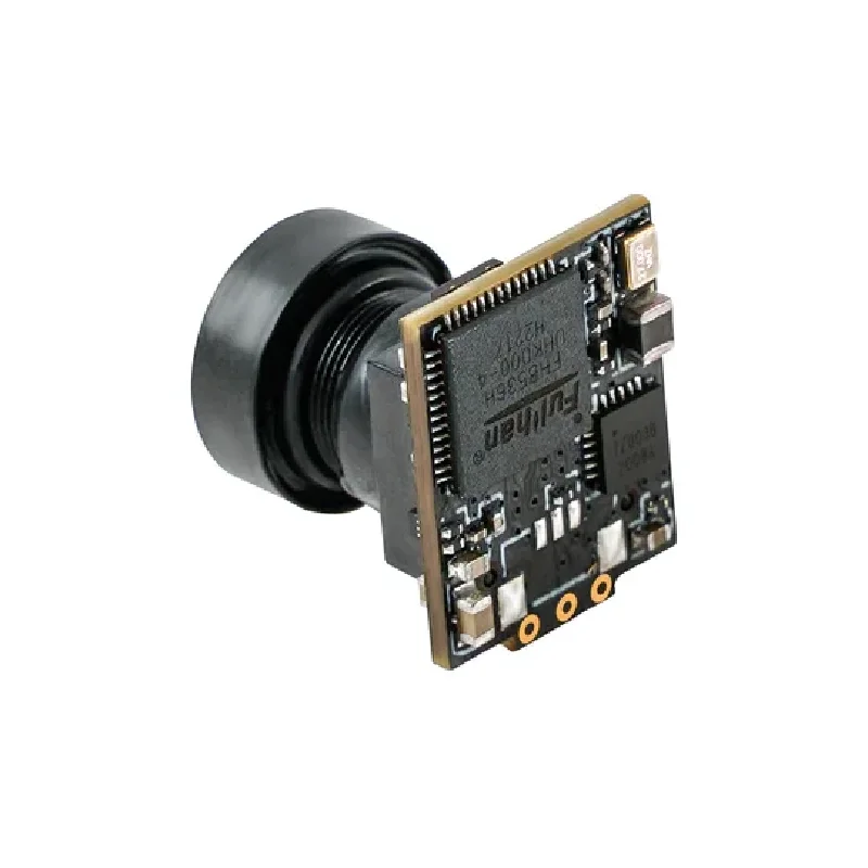 Comparaison de taille de la BETAFPV C03 Micro Caméra FPV 1.52g avec une pièce de monnaie pour illustrer sa miniaturisation