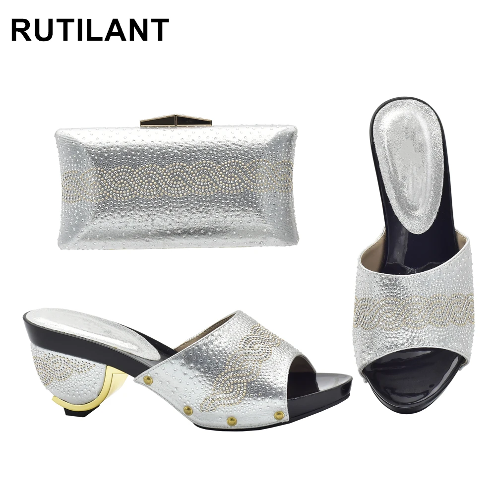 

New Arrival Women Italian African Party Pumps Shoes and Bag Italian Ladies Shoes and Bags To Match Set Party Shoes and Bag Sets