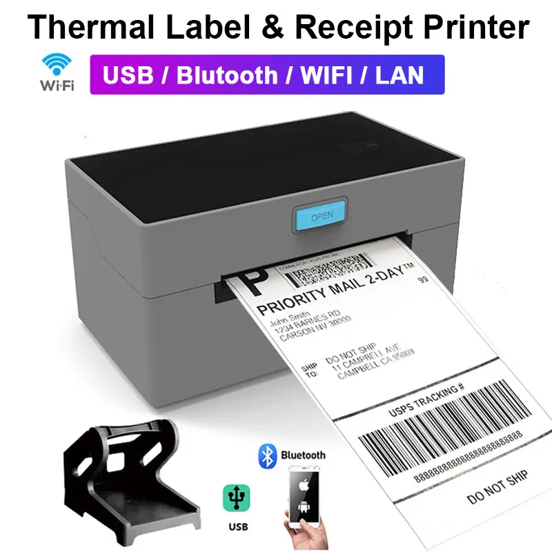 

ZHUOYMA New Arrival Label Printer 4x6 Desktop Thermal Shipping Label Printer Compatible with Etsy Shopify Ebay Amzon FedEx UPS