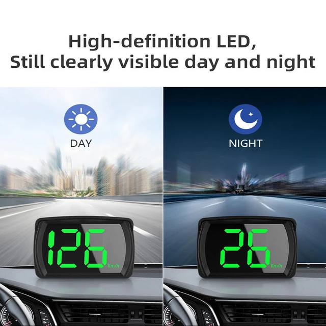 Affichage tête haute universel HUD pour voiture, compteur de vitesse  Klaissée, MPH, GPS, grande police, compteur de vitesse numérique, horloge,  jauge, accessoire automobile, 2.8 pouces - AliExpress