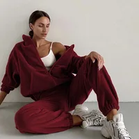 Sweat à capuche rose imbibé pour femme, sweat-shirt de sport, sweat à capuche de course, 2 pièces, imprimé d'amour, mode 6