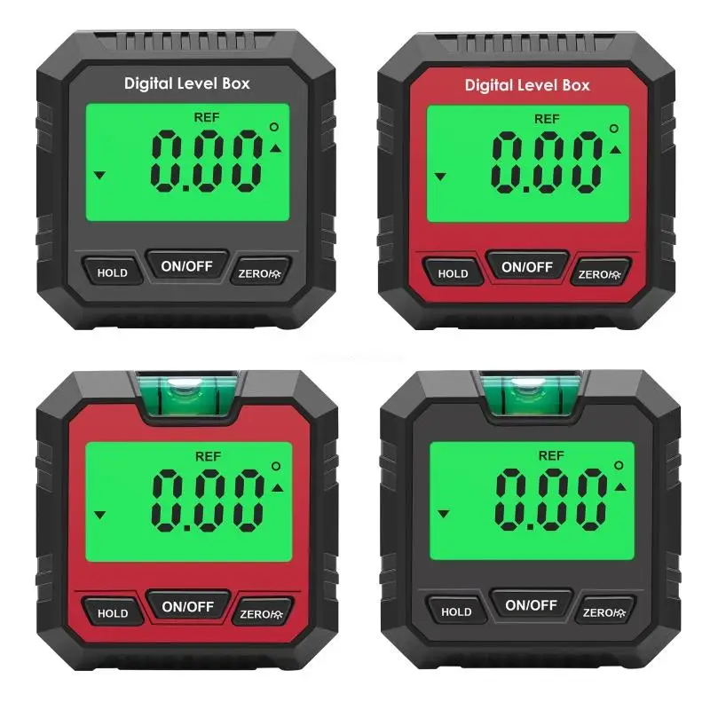 

Цифровой угловой искатель, компактный светодиодный электронный уровень 4x90°, 2x180° для деревообработки, Прямая поставка