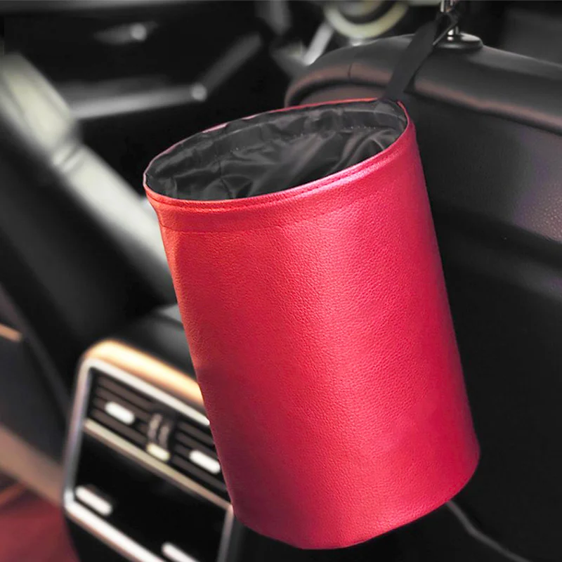 Foldable Car Trash Bin Portable Garbage Can Box Storage Bucket Waterproof Bag Waste Basket Car Trash Auto Interior Accessories