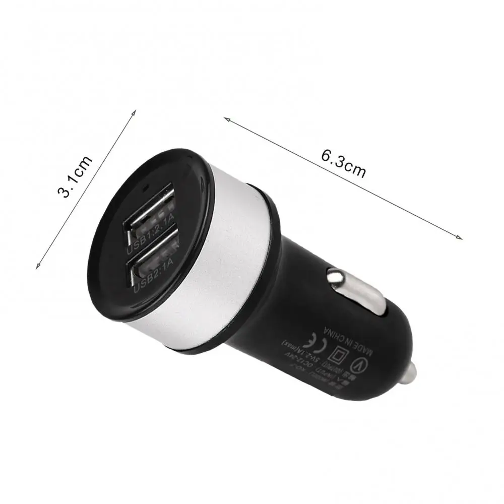 1 X Dual USB Car Charger 2 Port Dual USB 3 1A Car Charger Adapter For Galaxy S6 5 6 6S