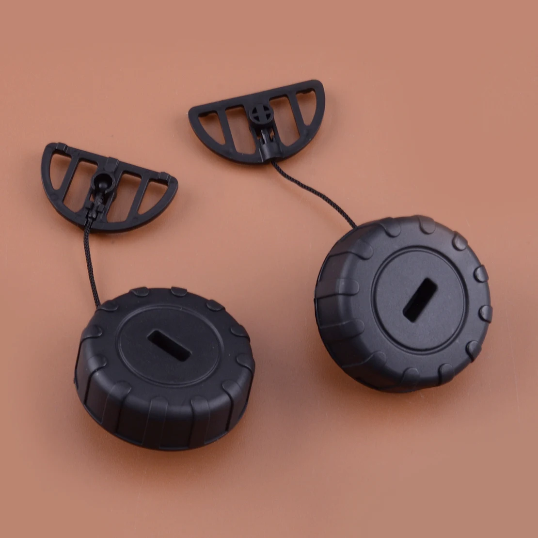 2Pcs Black Fuel Gas Oil Tank Filler Caps Covers Plastic Fit For Stihl Chainsaw 017 018 Ms170 Ms180 1130 350 0500
