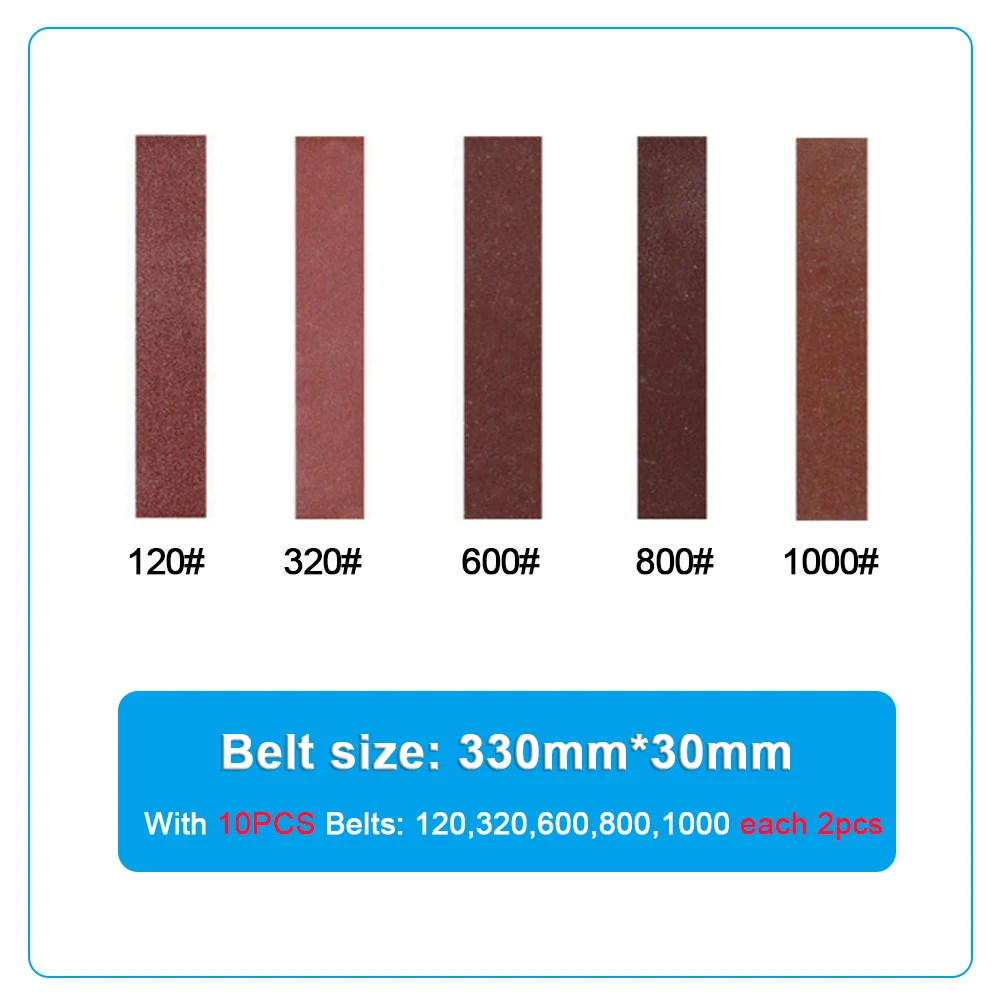 Sanding Belts 10/20/30PCS/Set 330*30mm 120-1000 Grits Bands Wood Soft Metal Polishing Sandpaper Abrasive Belt Sander