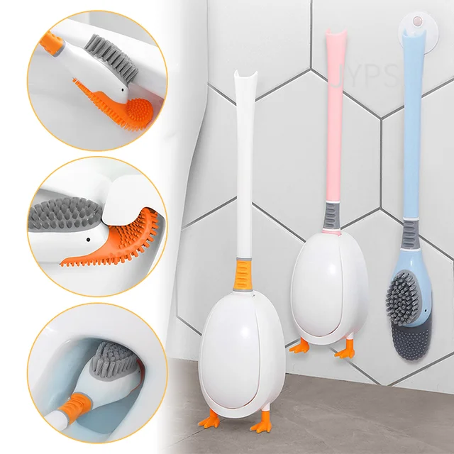 2022 Brosse WC de toilette en Silicone pour le nettoyage des toilettes avec  support, accessoire de