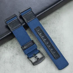 Nylon Sports Watch Band Replacement for Fitbit Versa and Sense Series (Blue)