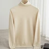 Men's Turtleneck 100% Merino Wool Sweater Men 2024 Autumn and Winter Large Size Loose Knitted Sweater Keep Warm Top Men Jumper 6