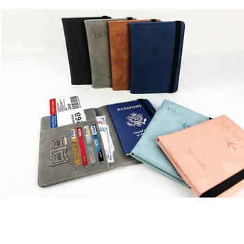 Cross-border hot spot RFID passport bag travel wallet multi-function can put SIM card ID bag leather case passport holder