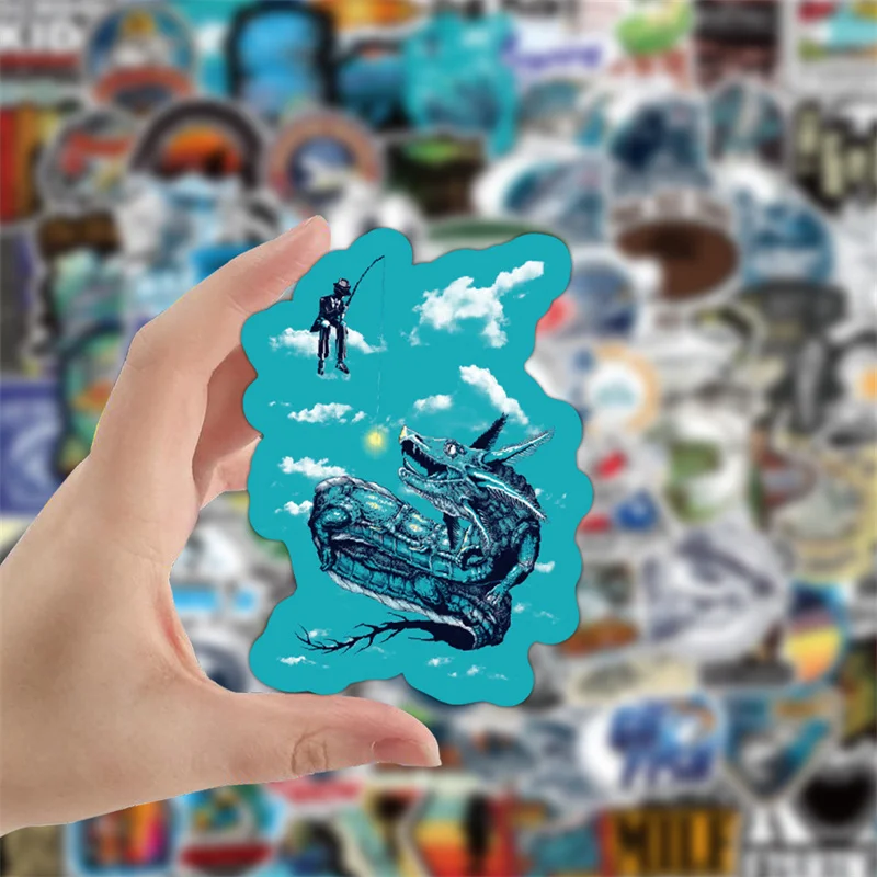 Cartoon Stickers Decorative Stickers Self Adhesive Stickers Custom Stickers Anime Stickers Outdoor Fishing Stickers 10/30/50/100pcs