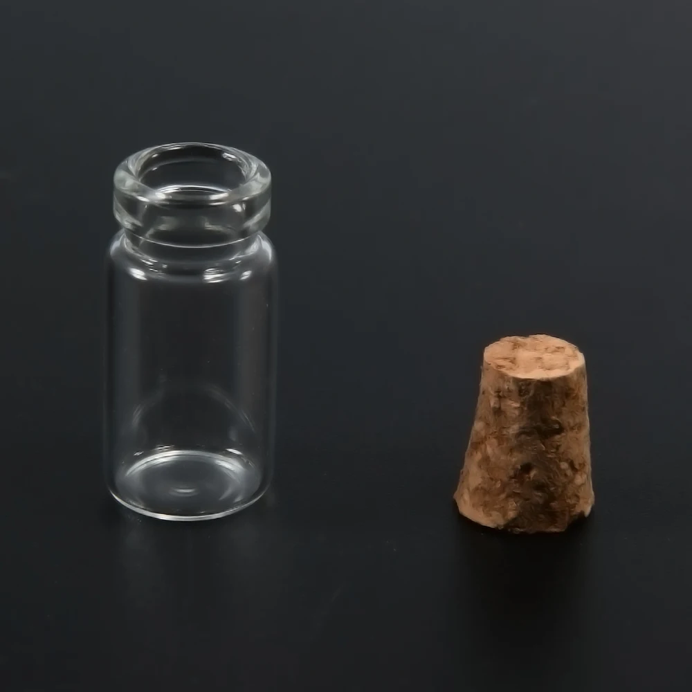 Glass Storage Tank Glass Storage Jar Glass Storage Container 10PCS Mini Medicine Bottle Transparent Cork