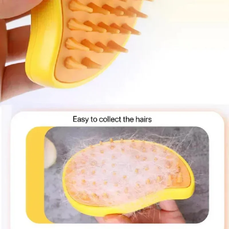 Multi-Functional Pet Grooming Steamer Brush Comb for Tangle and Loose Hair Removal