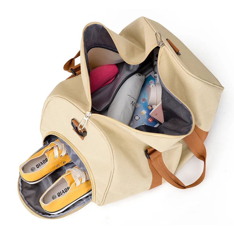 

Women Men Gym Bag Waterproof Canvas Fitness Training Yoga Swim Sports Outdoor Travel Duffle Bag Ultralight Wet Dry Shoe Pocket