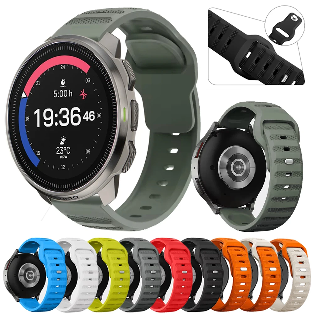 Breathable Soft Silicone Replacement Strap, 20-22mm, Enhanced Comfort and Style