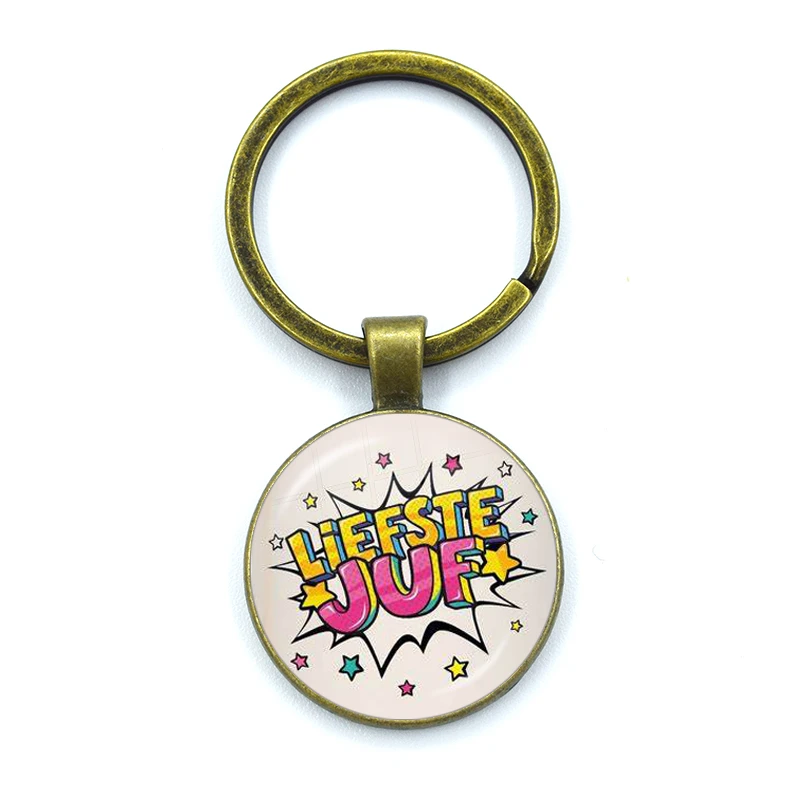 Llavero de cristal con diseño