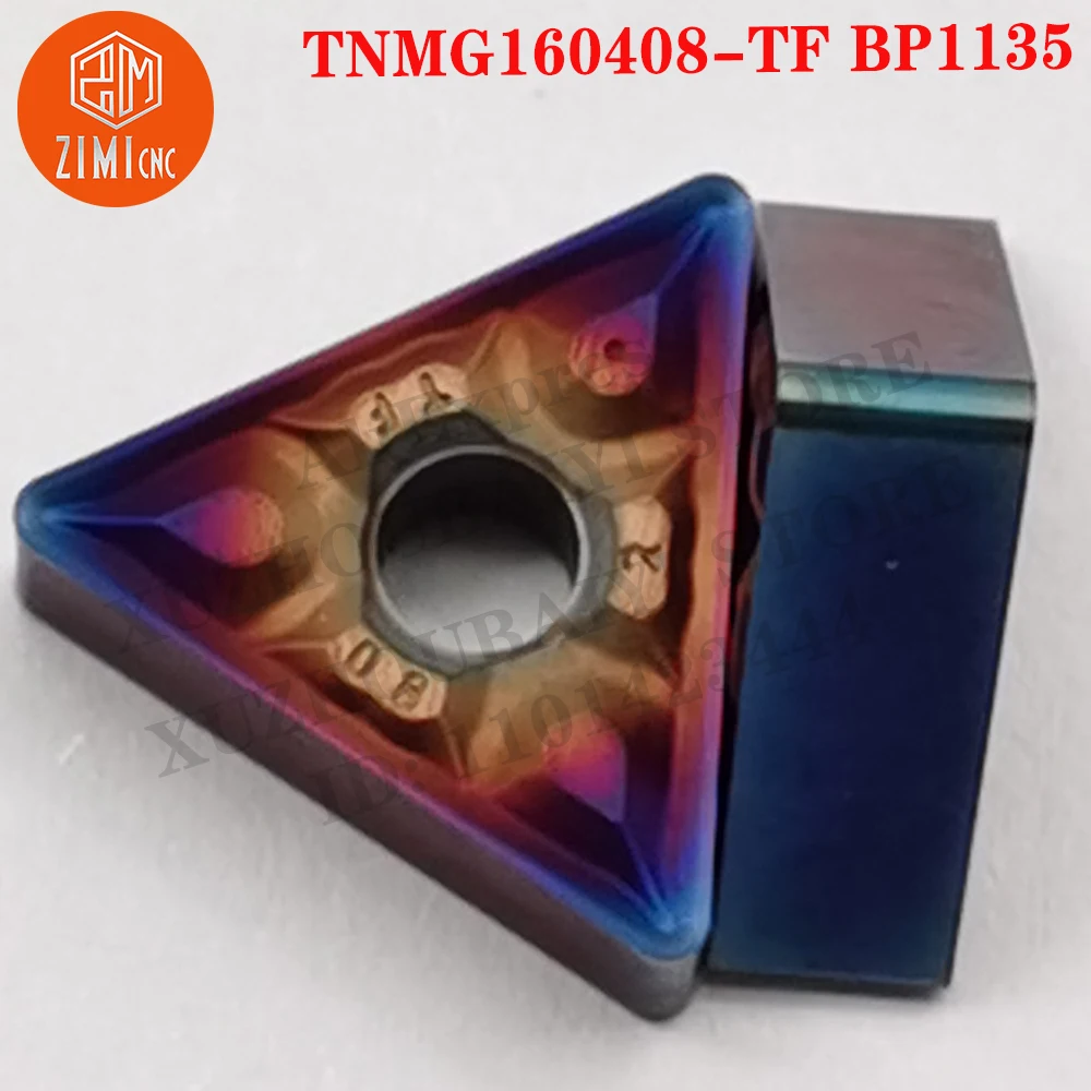 

TNMG160408-TF BP1135 TNMG Carbide Insert Turning Tool For Metal Cuttfor Steel Semi-Finish Machining Small lathe Cutting Turning